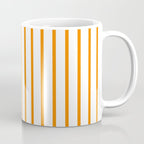 Vertical Orange Stripes Pattern Coffee Mug Gallery Image 1