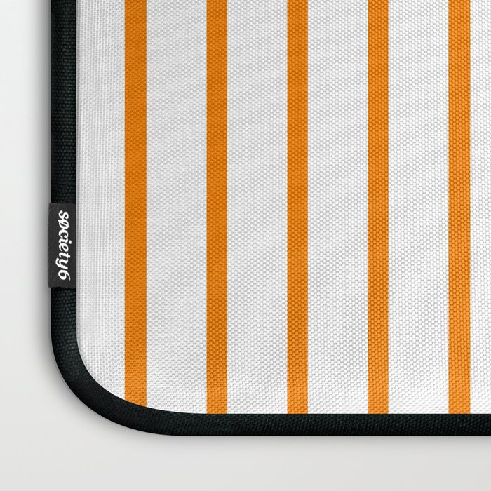 Vertical Orange Stripes Pattern Laptop Sleeve Gallery Image 3