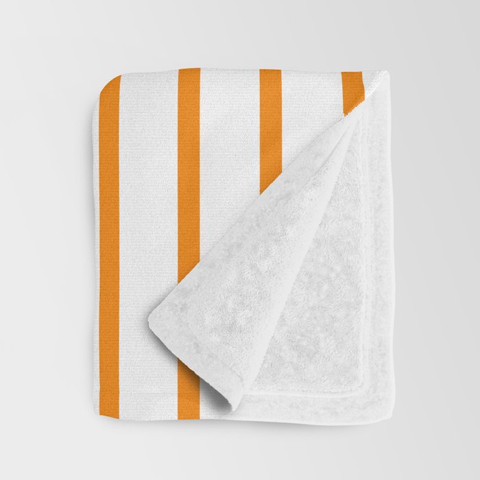 Vertical Orange Stripes Pattern Throw Blanket Gallery Image 3