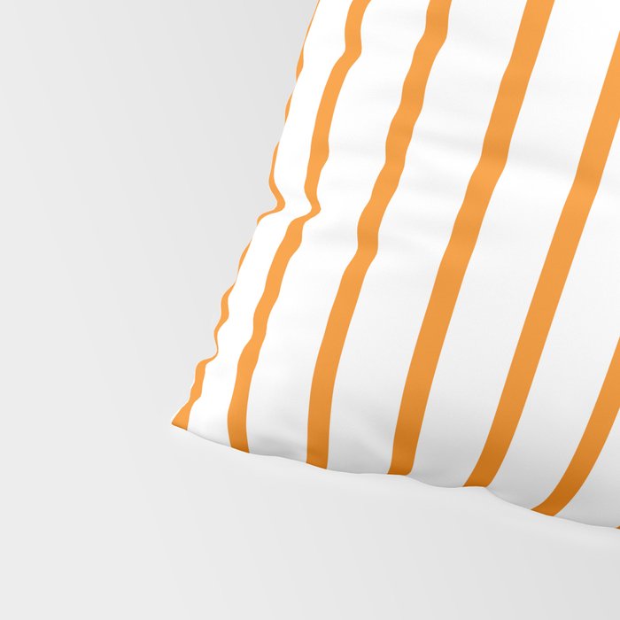 Vertical Orange Stripes Pattern Pillow Sham Gallery Image 4