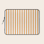 Vertical Orange Stripes Pattern Laptop Sleeve Gallery Image 1