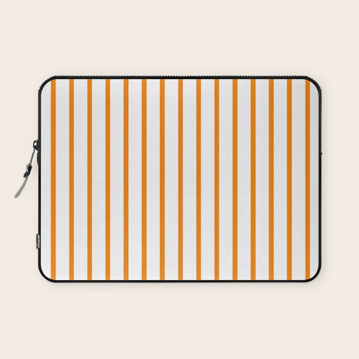Vertical Orange Stripes Pattern Laptop Sleeve Gallery Image 1
