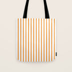 Vertical Orange Stripes Pattern Tote Bag Gallery Image 1