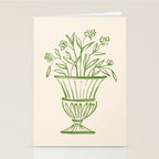 Garden Pot Antique Vase - Green Stationery Card Gallery Image 2
