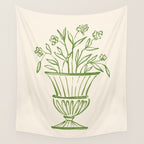 Garden Pot Antique Vase - Green Wall Tapestry Gallery Image 4