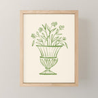 Garden Pot Antique Vase - Green Mini Art Print Gallery Image 1