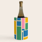 Modulus Colorful Retro Geometric Pattern Green Pink Yellow Blue Wine Chiller Gallery Image 3