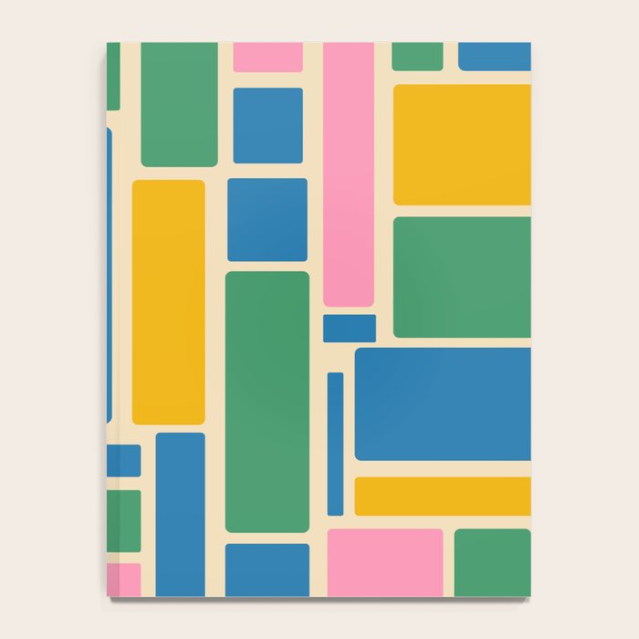 Modulus Colorful Retro Geometric Pattern Green Pink Yellow Blue Notebook Gallery Image 4