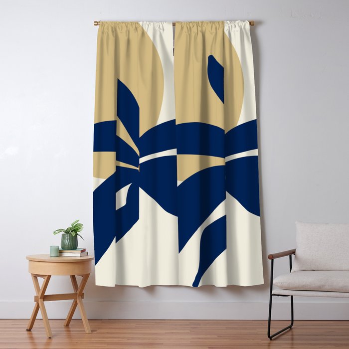 The Flower And The Sun, Floral Prints Window Curtain Gallery Image 1