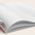 Classic Double Stripes Vertical Stripe Pattern in Mocha Brown and Light Pink Notebook Gallery Image 2