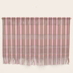 Classic Double Stripes Vertical Stripe Pattern in Mocha Brown and Light Pink Wall Hanging Gallery Image 1
