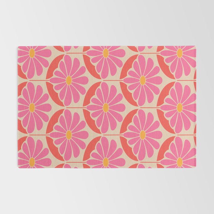 Flower Power - Pink and Red  Rug Gallery Image 2
