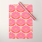 Flower Power - Pink and Red  Wrapping Paper Gallery Image 1
