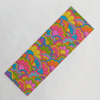 Retro Rainbow Flower Pattern Yoga Mat Gallery Image 1