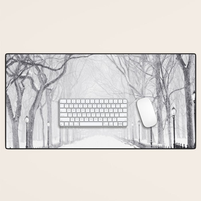 Snowy Park Desk Mat Gallery Image 1