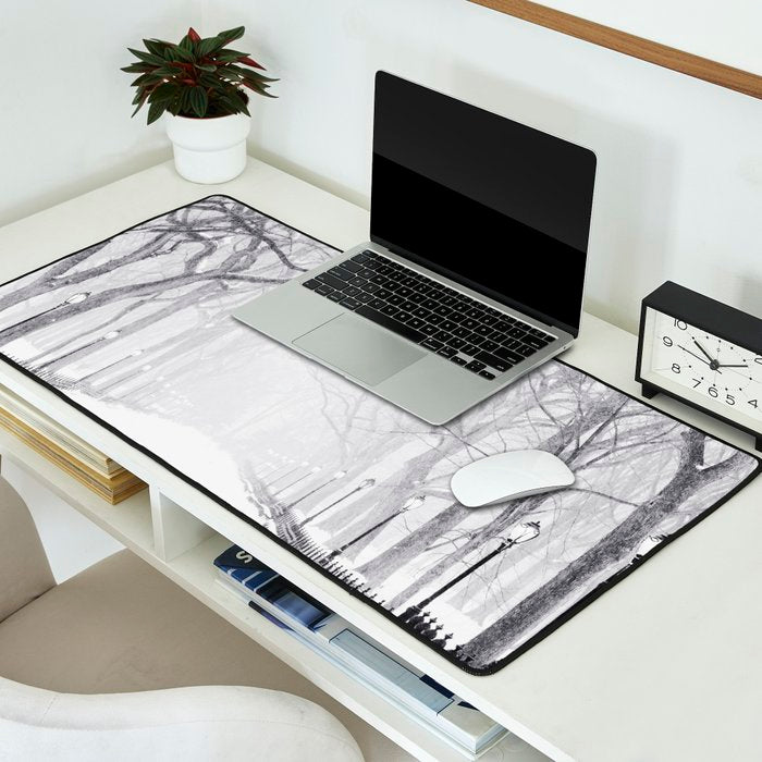 Snowy Park Desk Mat Gallery Image 2