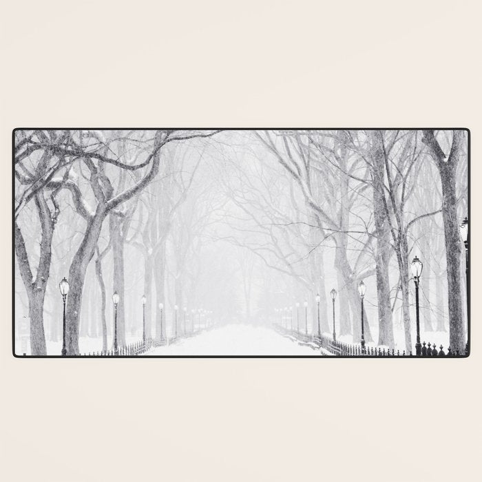 Snowy Park Desk Mat Gallery Image 3