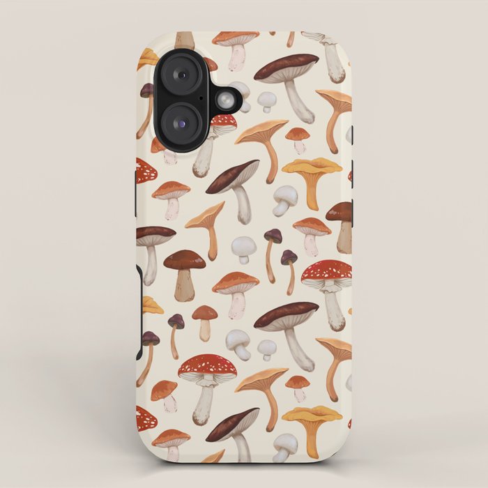 Mushroom Medley Pattern - Neutral iPhone Case Gallery Image 1