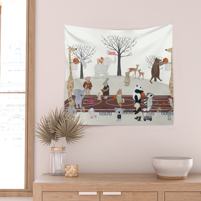 basketball time Wall Tapestry Gallery Image 2