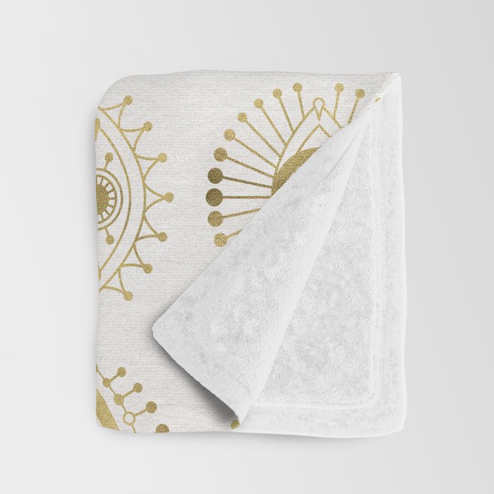 Evil Eyes - Gold Palette Throw Blanket Gallery Image 3