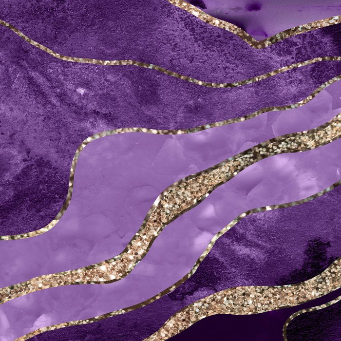 Purple Marble Agate Gold Glitter Glam #1 (Faux Glitter) #decor #art #society6 Coffee Mug Gallery Image 2