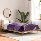 Purple Marble Agate Gold Glitter Glam #1 (Faux Glitter) #decor #art #society6 Comforter Gallery Image 2