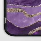 Purple Marble Agate Gold Glitter Glam #1 (Faux Glitter) #decor #art #society6 Laptop Sleeve Gallery Image 3
