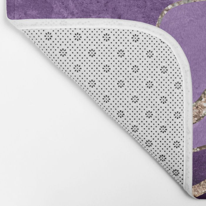 Purple Marble Agate Gold Glitter Glam #1 (Faux Glitter) #decor #art #society6 Bath Mat Gallery Image 2