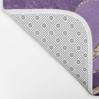 Purple Marble Agate Gold Glitter Glam #1 (Faux Glitter) #decor #art #society6 Bath Mat Gallery Image 2