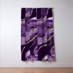 Purple Marble Agate Gold Glitter Glam #1 (Faux Glitter) #decor #art #society6 Window Curtain Gallery Image 3