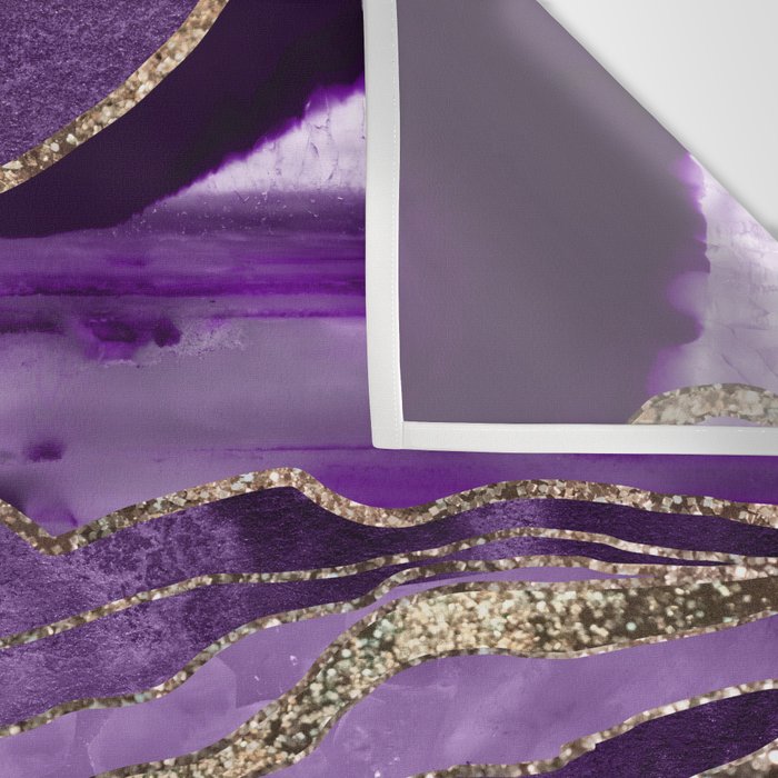 Purple Marble Agate Gold Glitter Glam #1 (Faux Glitter) #decor #art #society6 Wall Tapestry Gallery Image 3