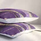 Purple Marble Agate Gold Glitter Glam #1 (Faux Glitter) #decor #art #society6 Pillow Sham Gallery Image 3