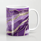 Purple Marble Agate Gold Glitter Glam #1 (Faux Glitter) #decor #art #society6 Coffee Mug Gallery Image 1