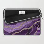 Purple Marble Agate Gold Glitter Glam #1 (Faux Glitter) #decor #art #society6 Laptop Sleeve Gallery Image 2