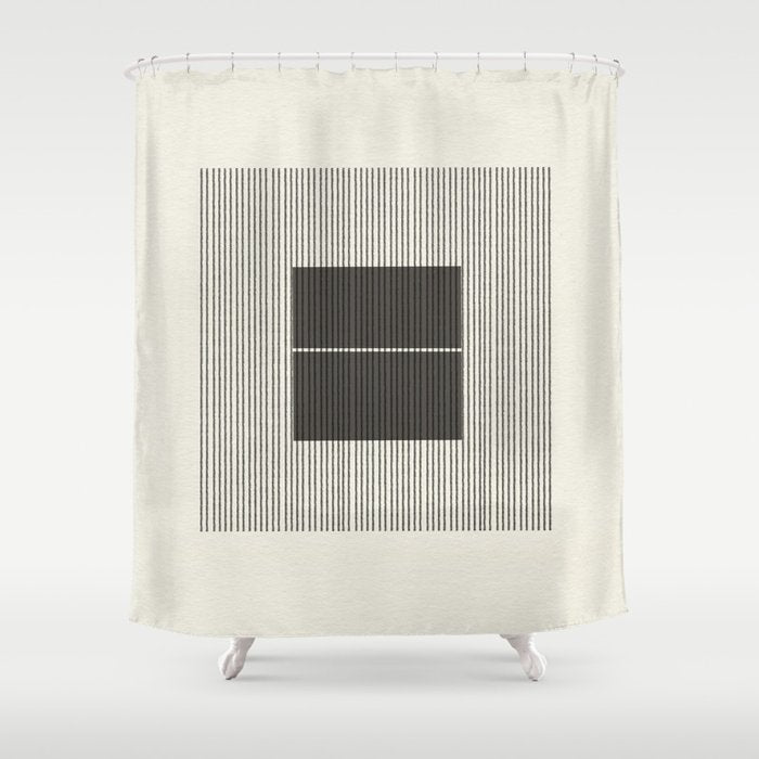 Minimalist Japandi Object No. 1 Shower Curtain Gallery Image 1