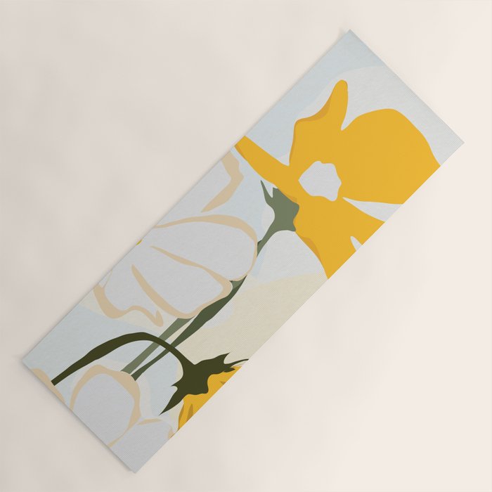 yellow flowers Yoga Mat Gallery Image 1