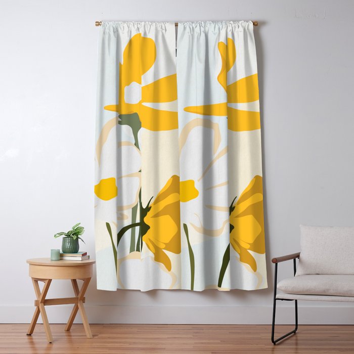 yellow flowers Window Curtain Gallery Image 5