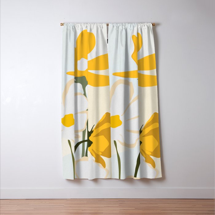 yellow flowers Window Curtain Gallery Image 3