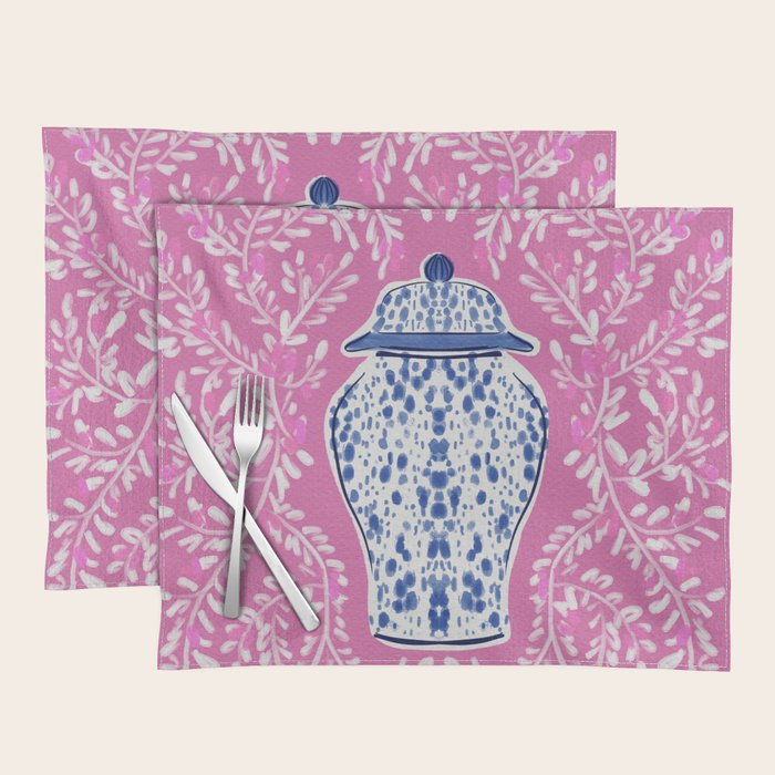 Chinoiserie Pink  Placemat Gallery Image 1
