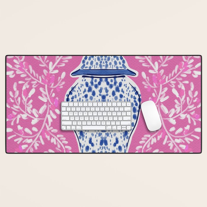 Chinoiserie Pink  Desk Mat Gallery Image 1
