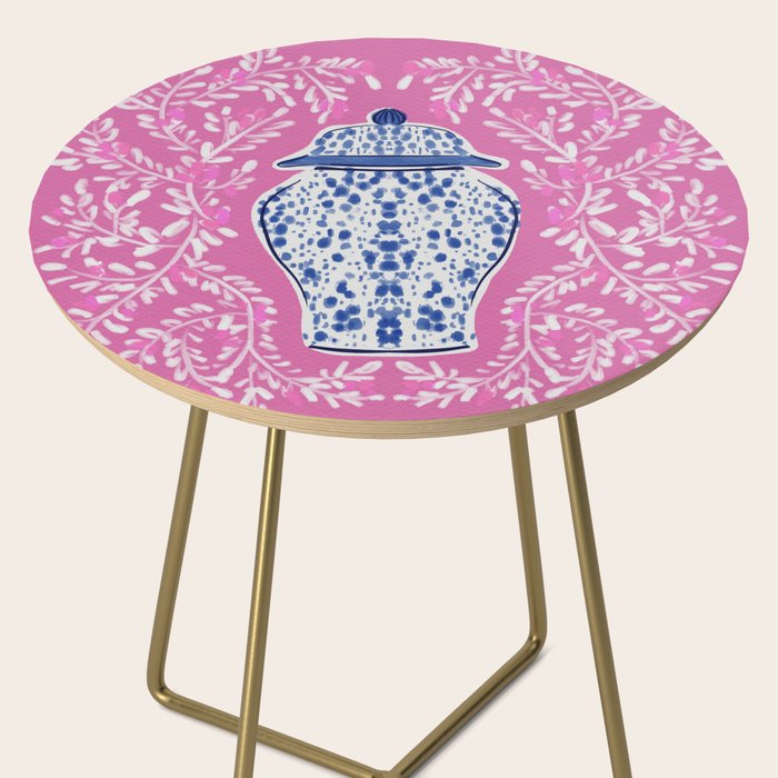 Chinoiserie Pink  Side Table Gallery Image 2