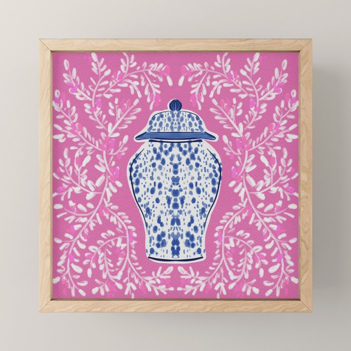 Chinoiserie Pink  Mini Art Print Gallery Image 1