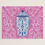 Chinoiserie Pink  Jigsaw Puzzle Gallery Image 1