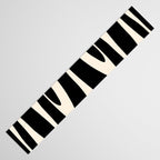 Strange Forest Minimal Modern Abstract Pattern in Black and Almond Cream Table Runner Gallery Image 3