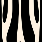 Strange Forest Minimal Modern Abstract Pattern in Black and Almond Cream Coffee Mug Gallery Image 2