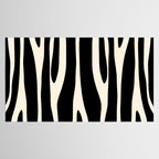 Strange Forest Minimal Modern Abstract Pattern in Black and Almond Cream Tablecloth Gallery Image 2