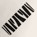Strange Forest Minimal Modern Abstract Pattern in Black and Almond Cream Yoga Mat Gallery Image 1
