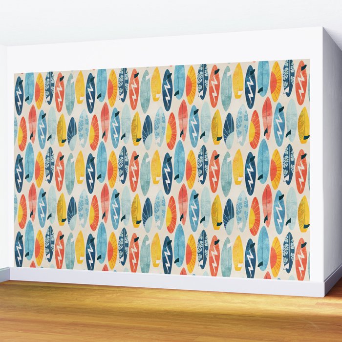 Surfboard white  Wall Mural Gallery Image 2
