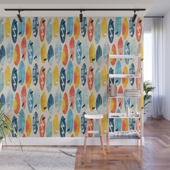 Surfboard white  Wall Mural Gallery Image 1