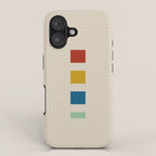 four elements II tweed and primary colors iPhone Case Gallery Image 1
